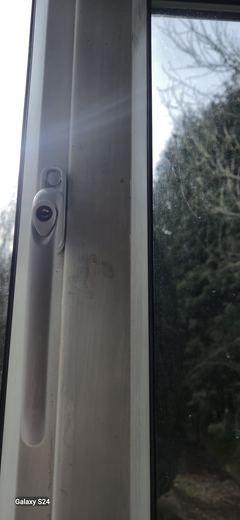 Detail of a communal entrance door and frame